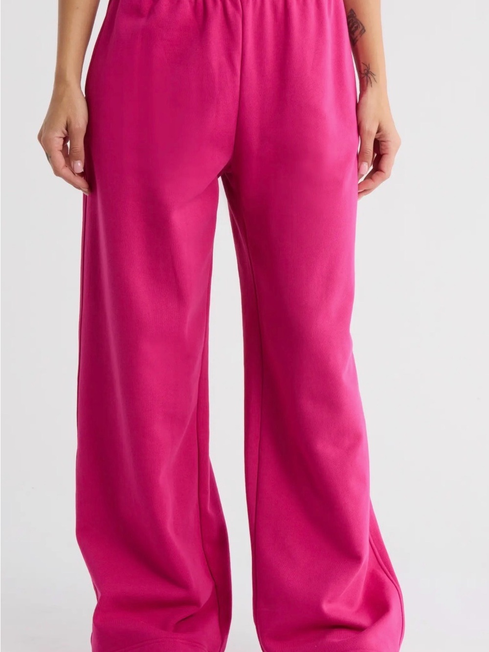 Good American Wide Leg Women's Pants in Hot Pink